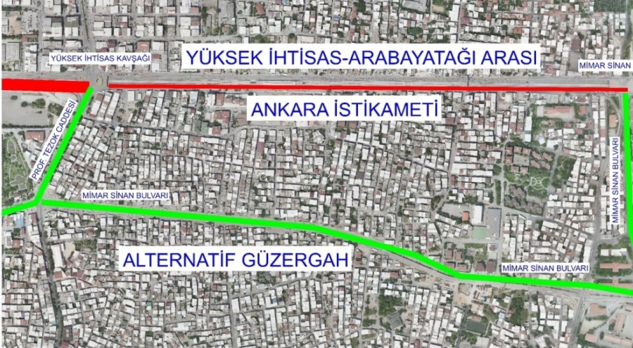 Bursa'da Ankara Yolu kapatılacak!