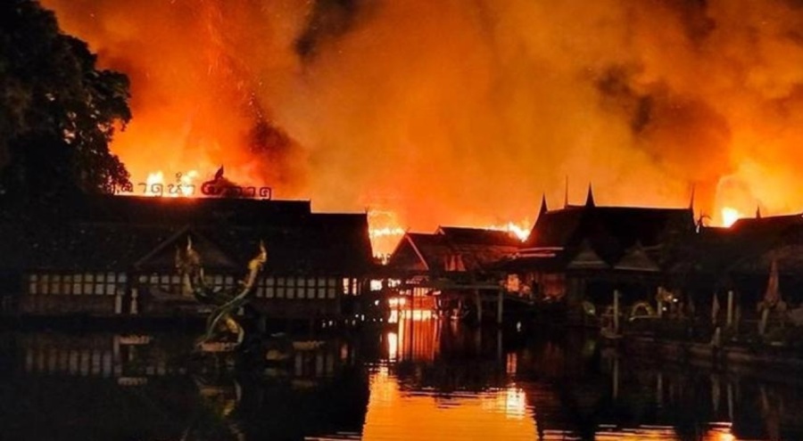 Tayland'da korkutan yangın!