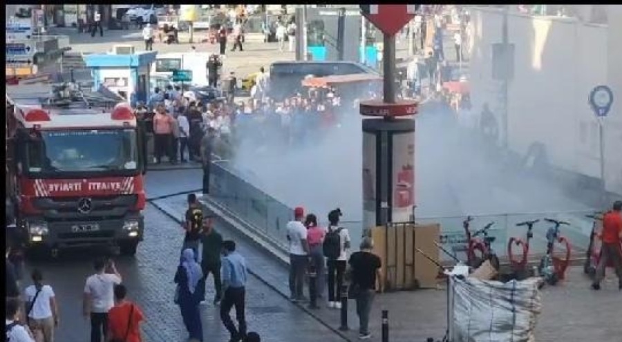 Vezneciler Metro İstasyonu'nda yangın!