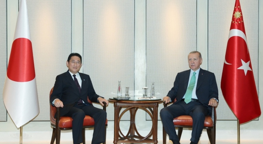 Erdoğan, Japonya Başbakanı Fumio'yu kabul etti