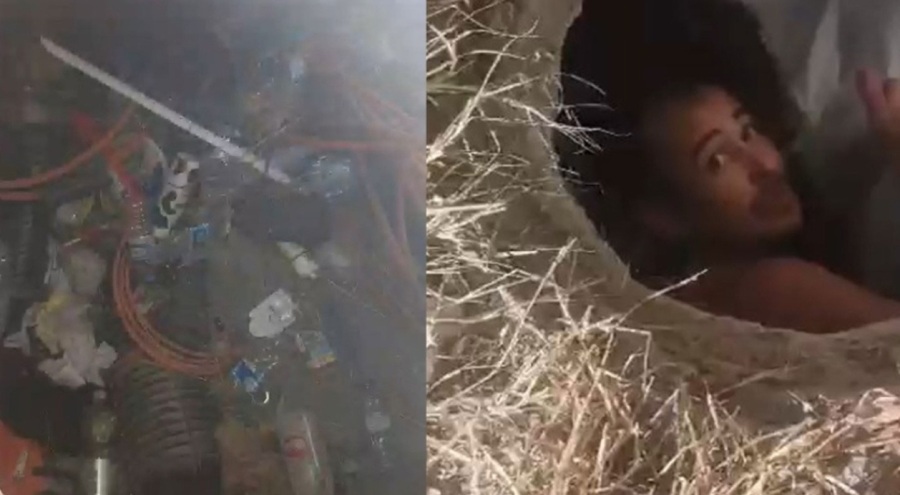 Kaçak göçmen kabloların geçtiği kanalda yakalandı!