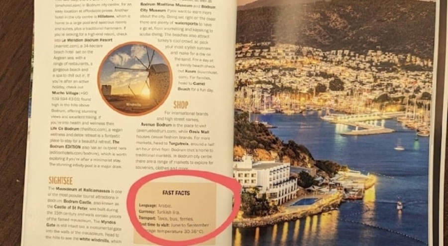 İngiltere'nin ünlü dergisinden skandal! Türkiye'nin resmi dilini Arapça gösterdiler