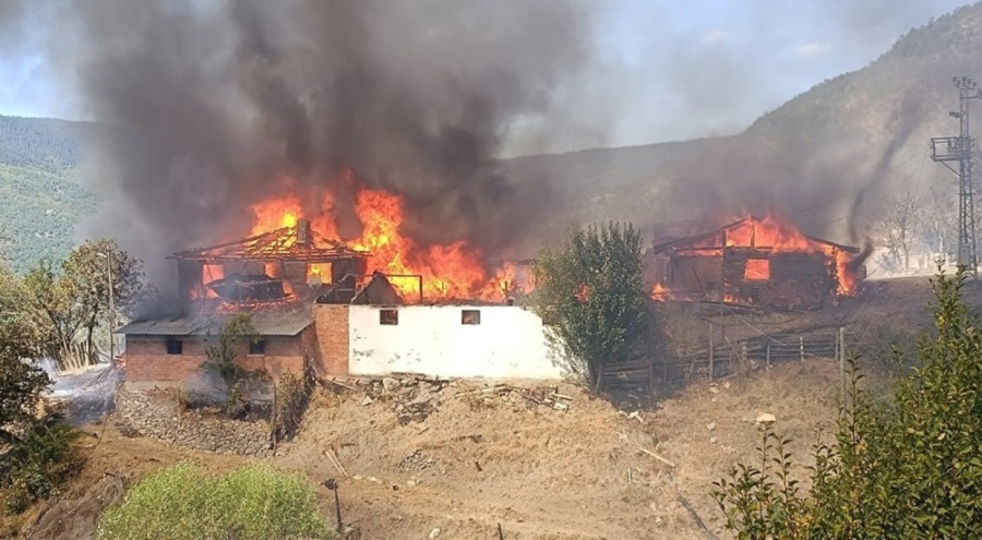 Kastamonu'da köy yangını! Çok sayıda eve sıçradı