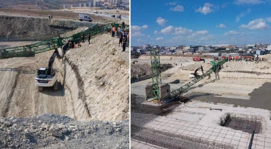 Devrilen vincin altında kalan operatör hayatını kaybetti
