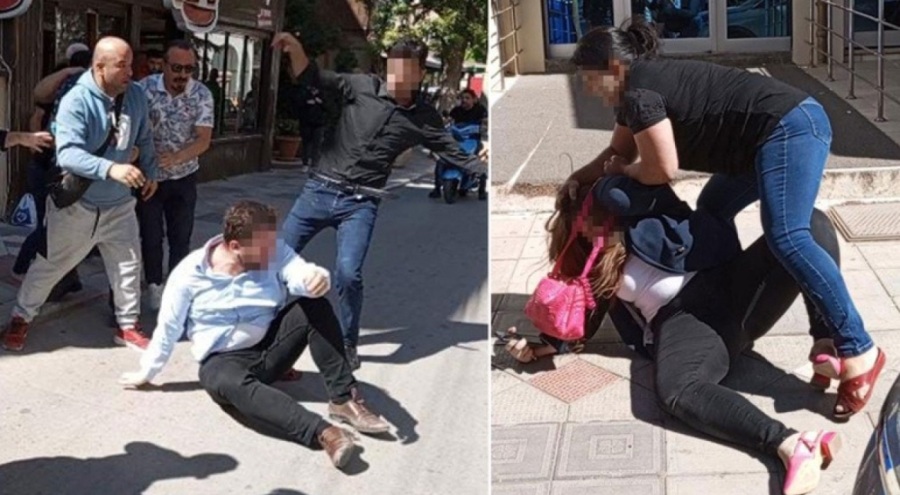 Kadınlar saç saça baş başa, erkekler tekmeli yumruklu birbirine girdi!