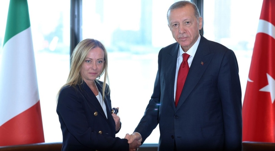 Erdoğan, İtalya Başbakanı Giorgia Meloni'yi kabul etti