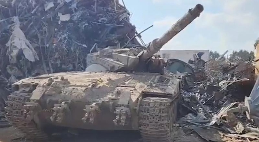 İsrail Eliakim Askeri Üssü'nden alınan tank hurdalıktan çıktı