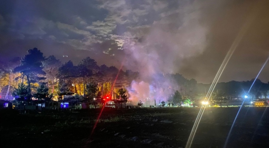 Ordu'da yangın: 8 bungalov ev kül oldu