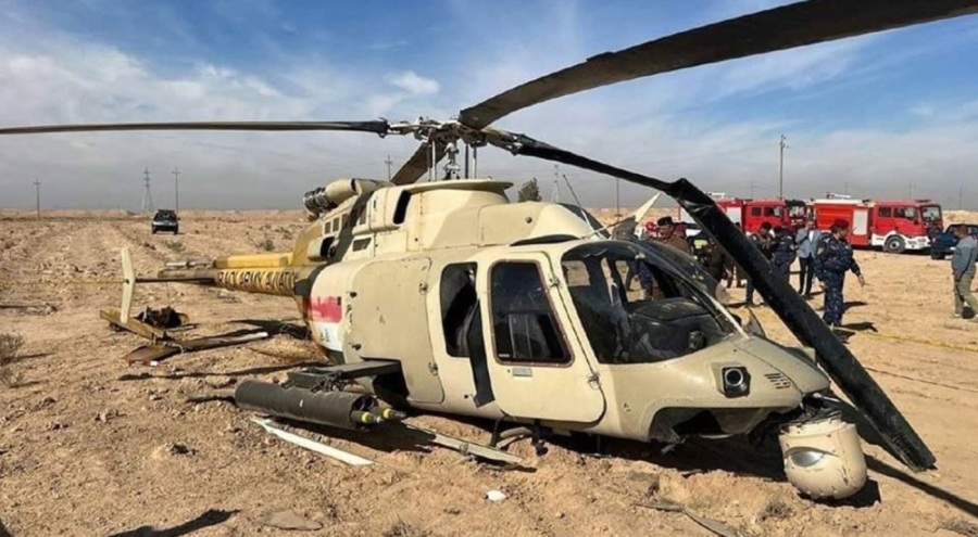 Irak'ta eğitim uçuşu yapan askeri helikopter düştü: Yaralılar var!