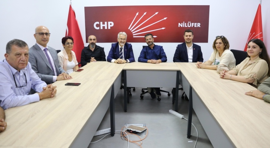 Nilüfer Belediye Başkanı, CHP Osmangazi İlçe Başkanı ve CHP Nilüfer İlçe Başkanı bir araya geldi