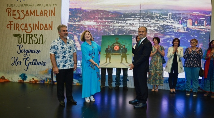 7 ülkeden 21 ressam Bursa'da buluştu