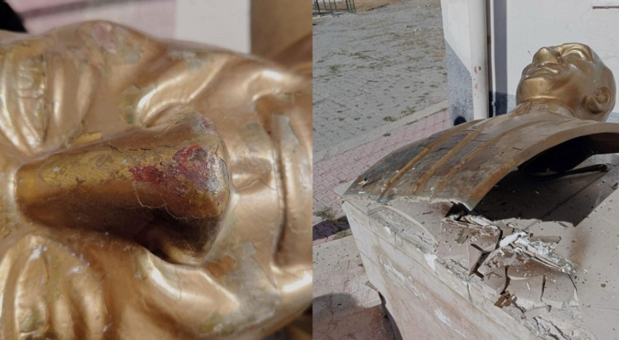 İlkokulda bulunan Atatürk büstüne zarar verdiler! Tutuklandılar