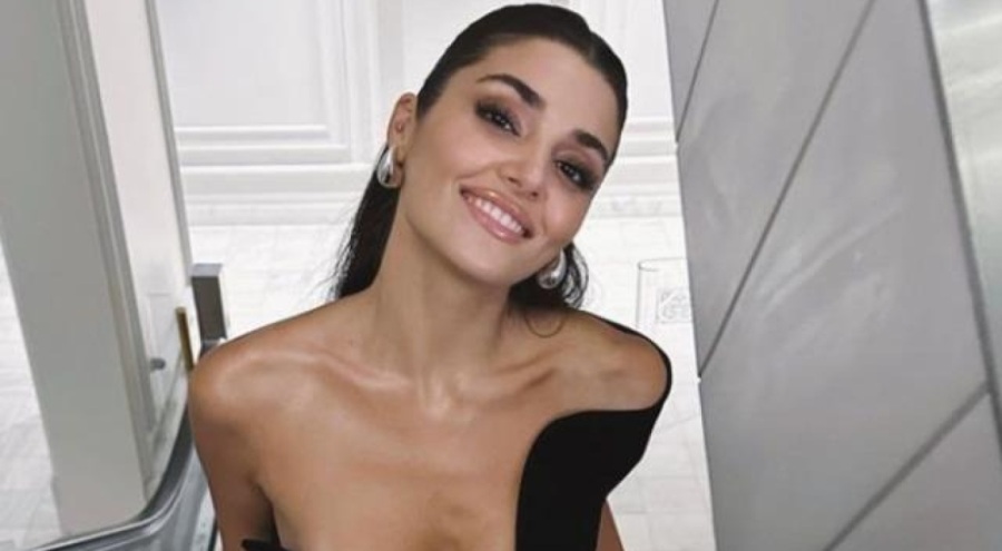 Hande Erçel dizi setinde sınava girdi