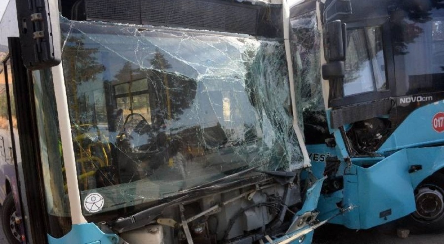 İki halk otobüsü çarpıştı! Çok sayıda yaralı