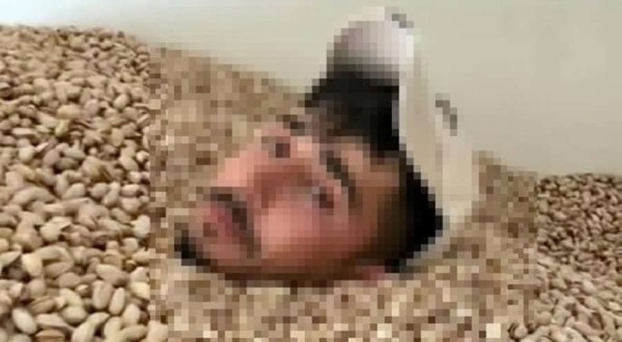 Fıstıkların içinde yüzüp tükürmüştü! Yeni gelişme