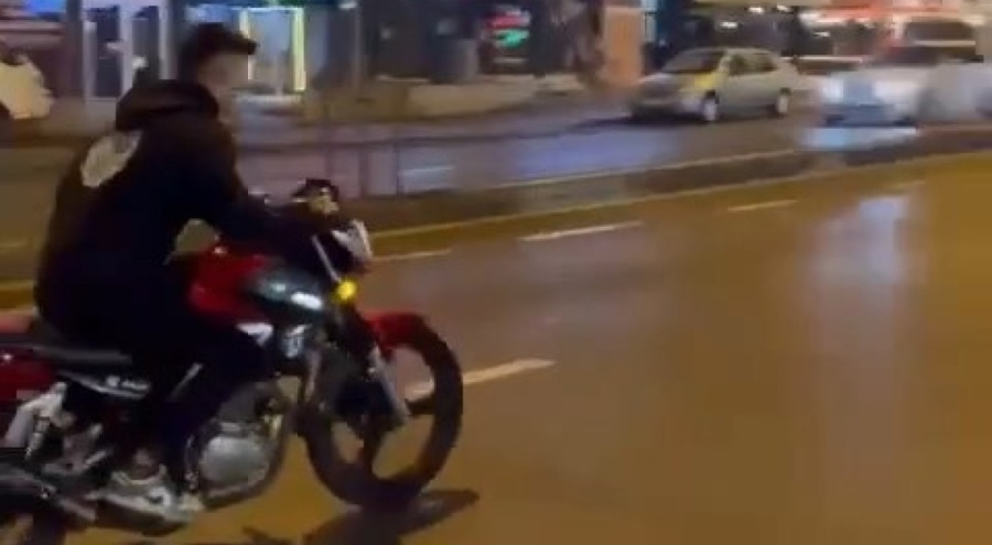 Bursa'da drift yapan motosikletli ölümden döndü