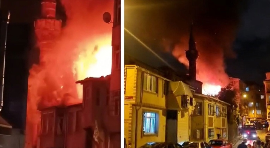 Kaçak define aranan bina yandı: 1 kişi gözaltına alındı