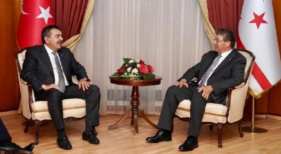 Bakan Tekin, KKTC Başbakanı Üstel ile görüştü