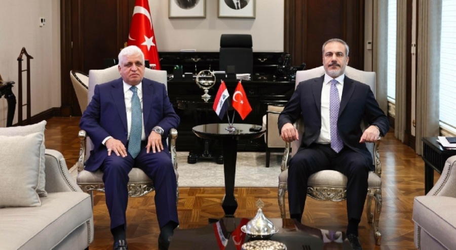 Bakan Fidan Haşdi Şabi Komisyonu Başkanı Falih el-Feyyad ile görüştü