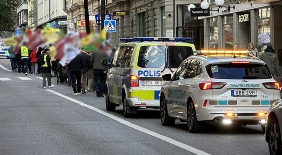 İsveç'te terör örgütü PKK/YPG yandaşları eylem yaptı
