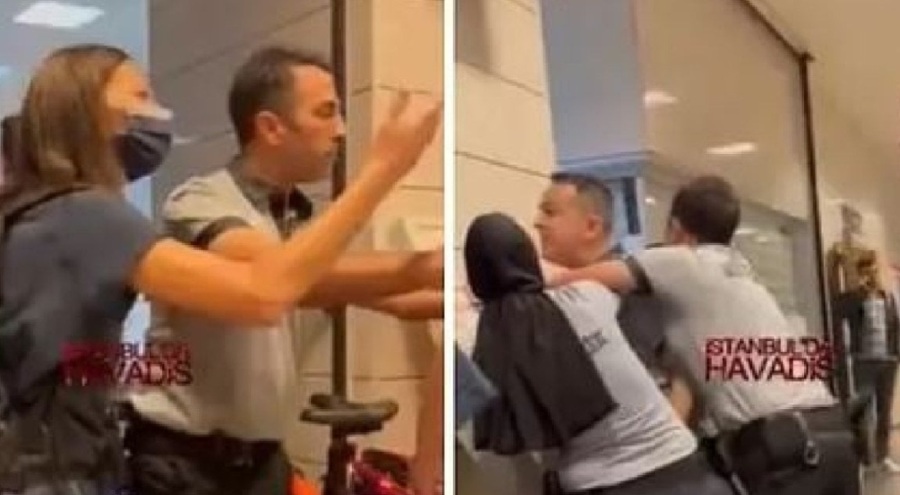 Metroda güvenlik vatandaşın üzerine 'ben devletim' diyerek yürüdü!