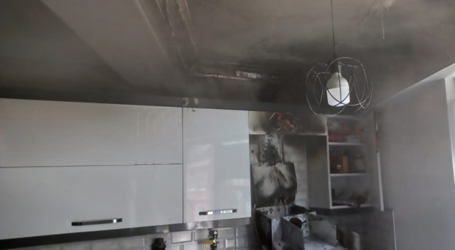 Aspiratör yangına neden oldu