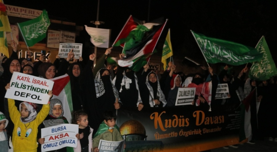 Bursa'da Filistin'e destek etkinliği