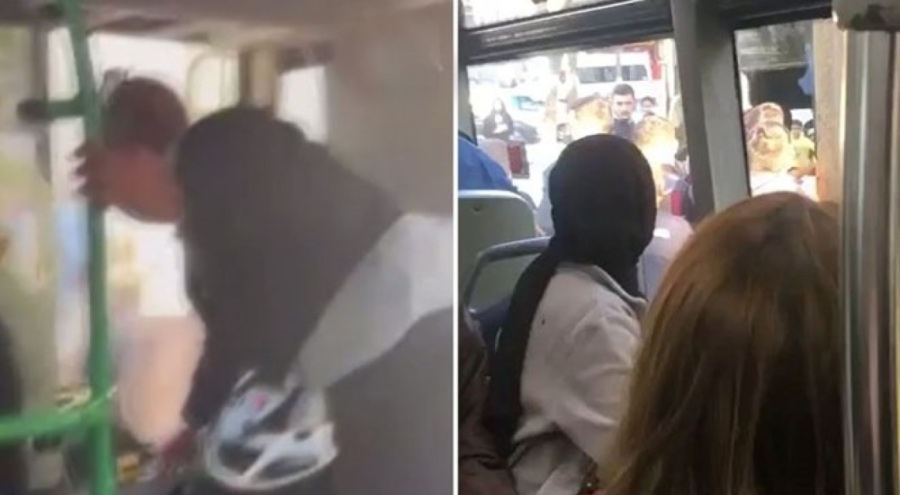 Otobüsünün önünü kesip şoföre saldırdılar