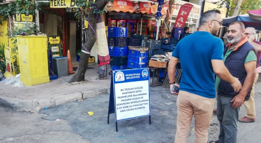 Müşteriyi darbeden pazarcıya 'pazar' yasağı