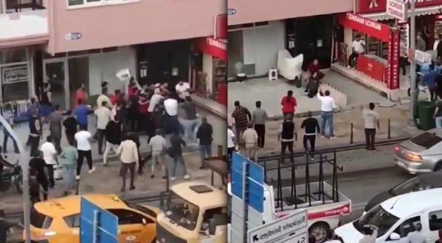 Rehin aldığı eski eşini sokak ortasında bıçakladı! Vatandaştan meydan dayağı