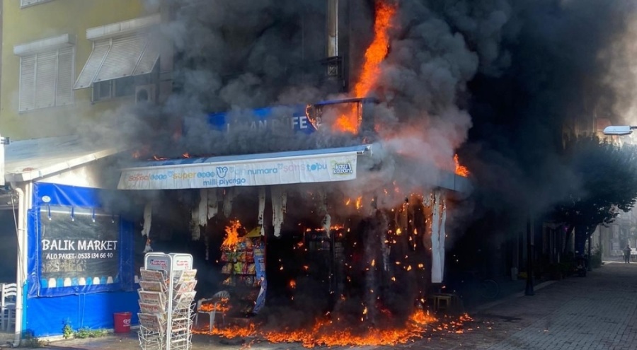 Erdek'te restoran cayır cayır yandı