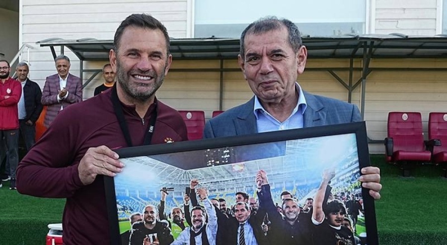 Okan Buruk'a antrenmanda doğum günü