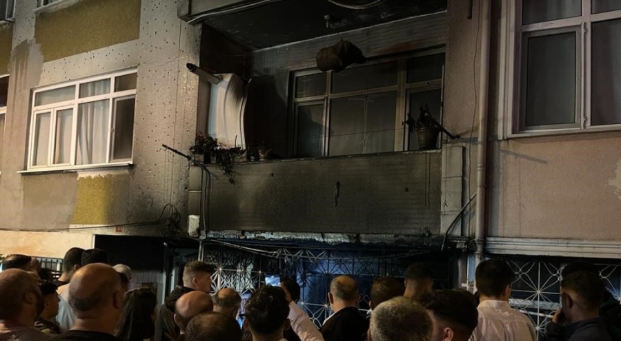 5 katlı binada korkutan yangın