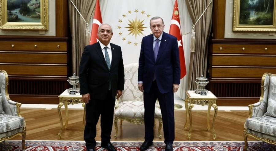 Erdoğan, DSP Genel Başkanı Aksakal'ı kabul etti