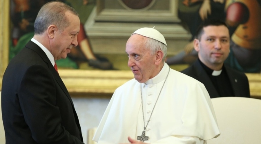 Cumhurbaşkanı Erdoğan, Papa Fransuva ile görüştü