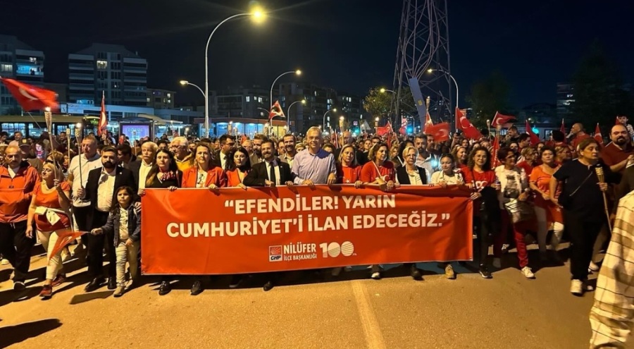 CHP Nilüfer İlçe Başkanlığı'ndan 100. yıl yürüyüşü