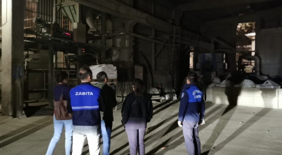 Bursa Kestel'deki fabrikalara gece denetimi!