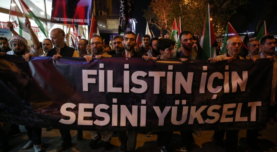 Bursa'da İsrail'in Gazze'ye saldırılarına protesto!