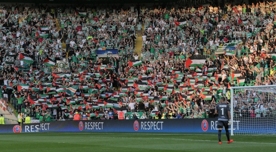 Yasaklar Celtic taraftarını vazgeçirmiyor! Filistin bayraklarının açılması bekleniyor