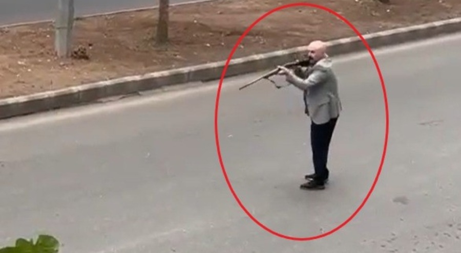 Av tüfeğiyle sokağa çıkıp tehditler savurdu! Gözaltı