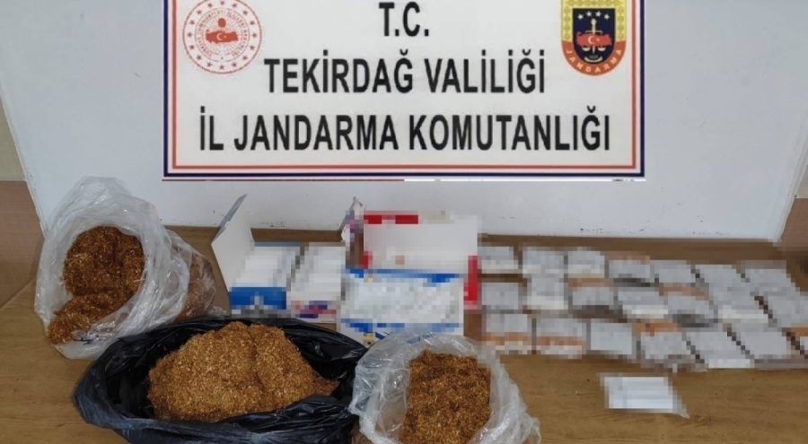 Tekirdağ'da tütün ve makaron ele geçirildi