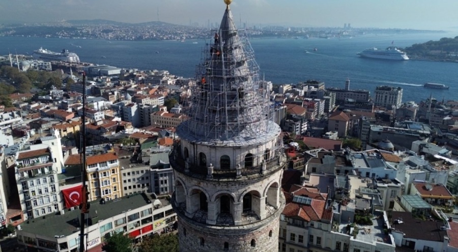 Galata Kulesi'nin külahı restoresine başlandı