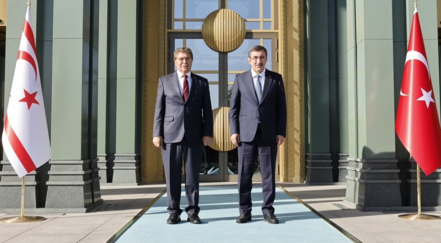 Cumhurbaşkanı Yardımcısı Yılmaz, KKTC Başbakanı ile görüştü