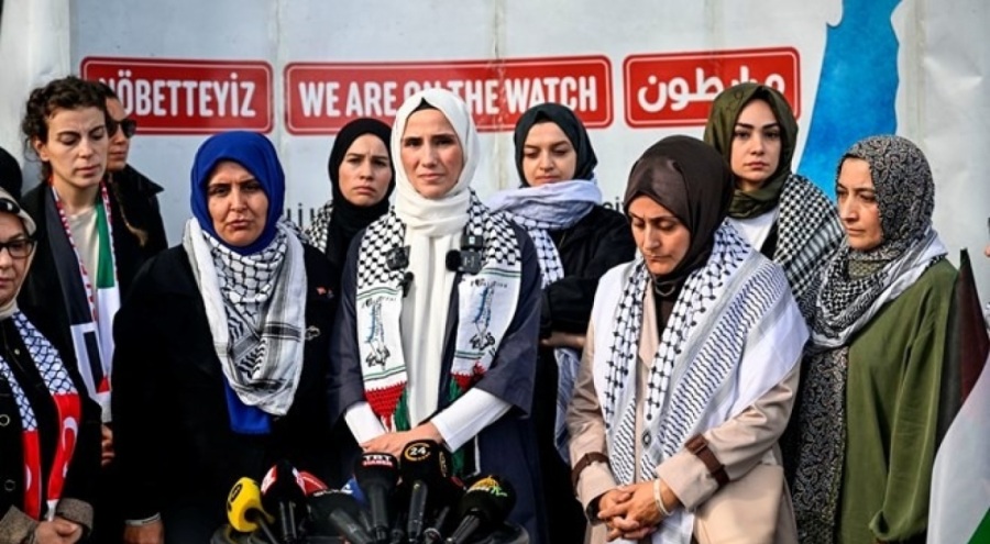 Filistin'e destek eylemi yapıldı