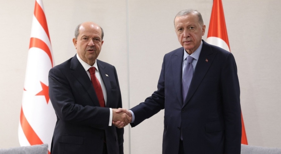 Erdoğan, KKTC Cumhurbaşkanı Ersin Tatar ile görüştü