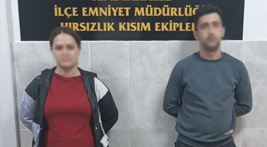 Çaldıkları altınları satarak kendilerine telefon alan karı koca yakalandı