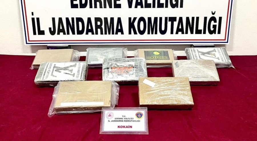 Edirne 10 kilo uyuşturucuya el konuldu