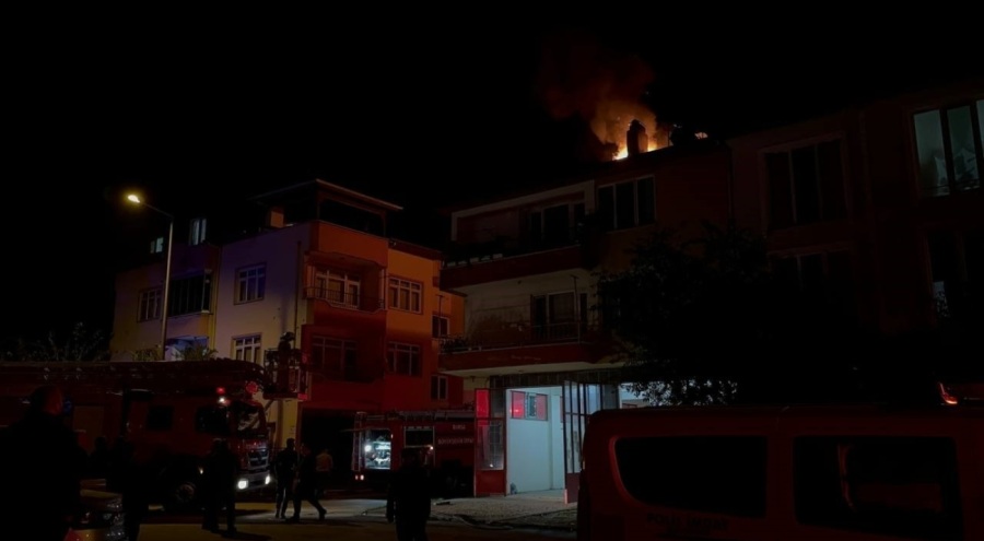 Bursa'da evin bacasında çıkan yangın korkuttu!