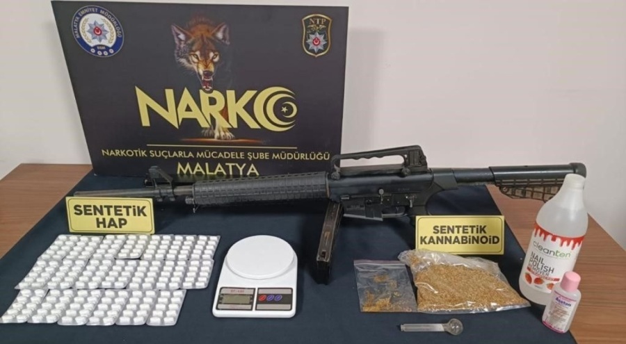 Malatya'da narkotik operasyonunda 27 bin 740 sentetik hap bulundu