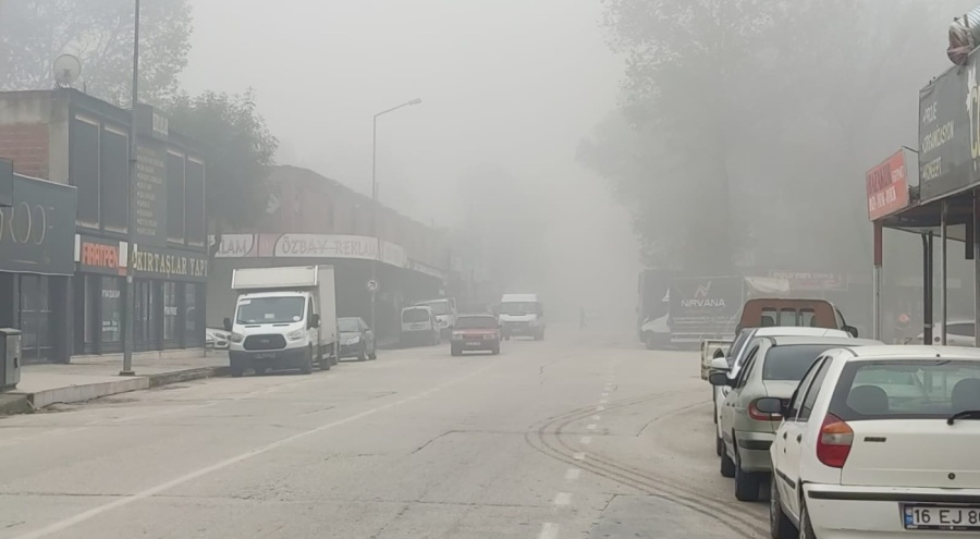 Bursa'da sis etkili oldu!